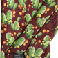 Maroon Silk Cactus Floral Adjustable Tied Men Necktie Tie