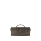 Brown Suede Leather Clutch Bag