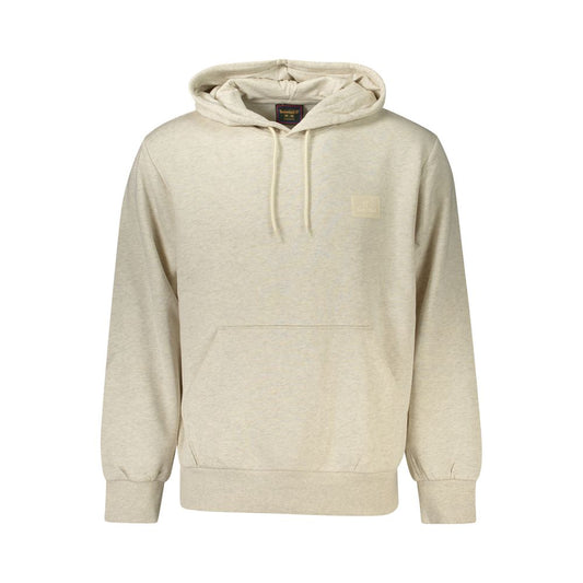 Beige Cotton Men's Hoodie