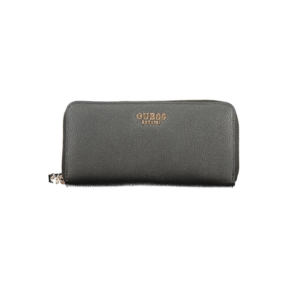 Black Polyurethane Women Wallet