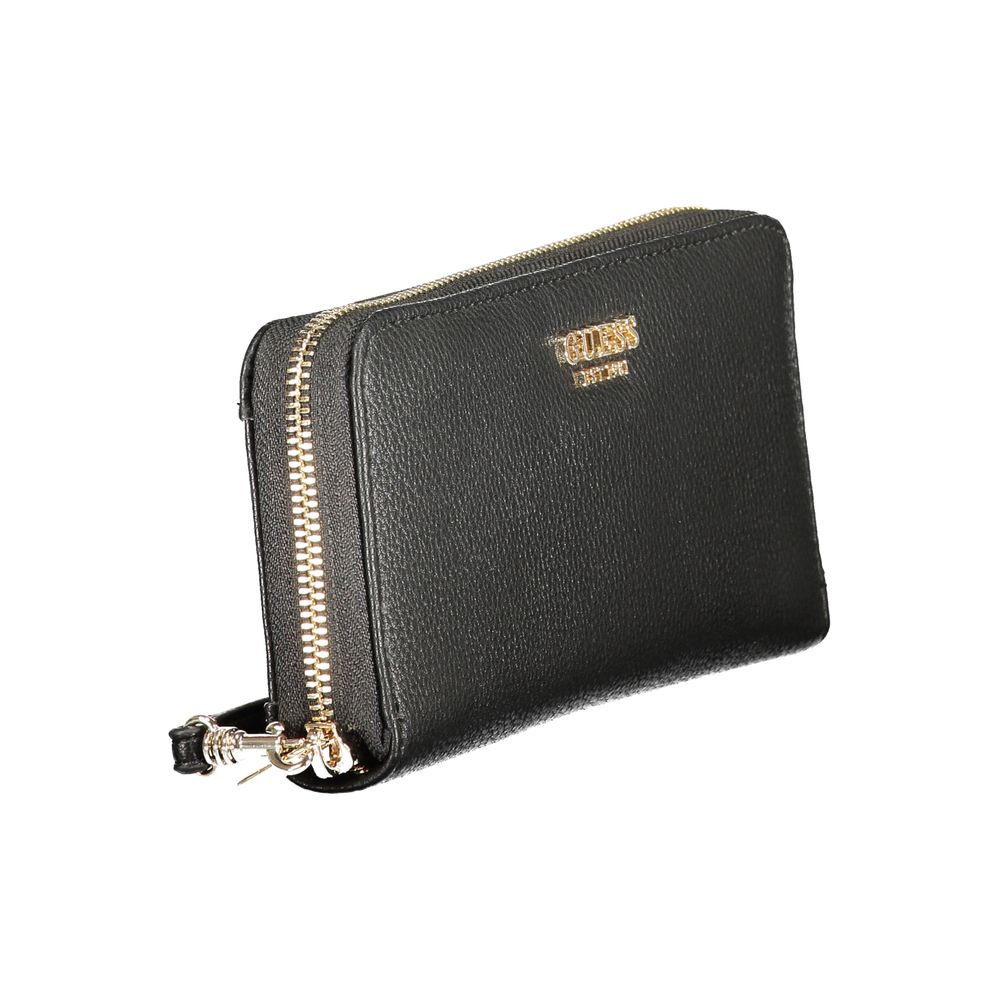 Black Polyurethane Women Wallet