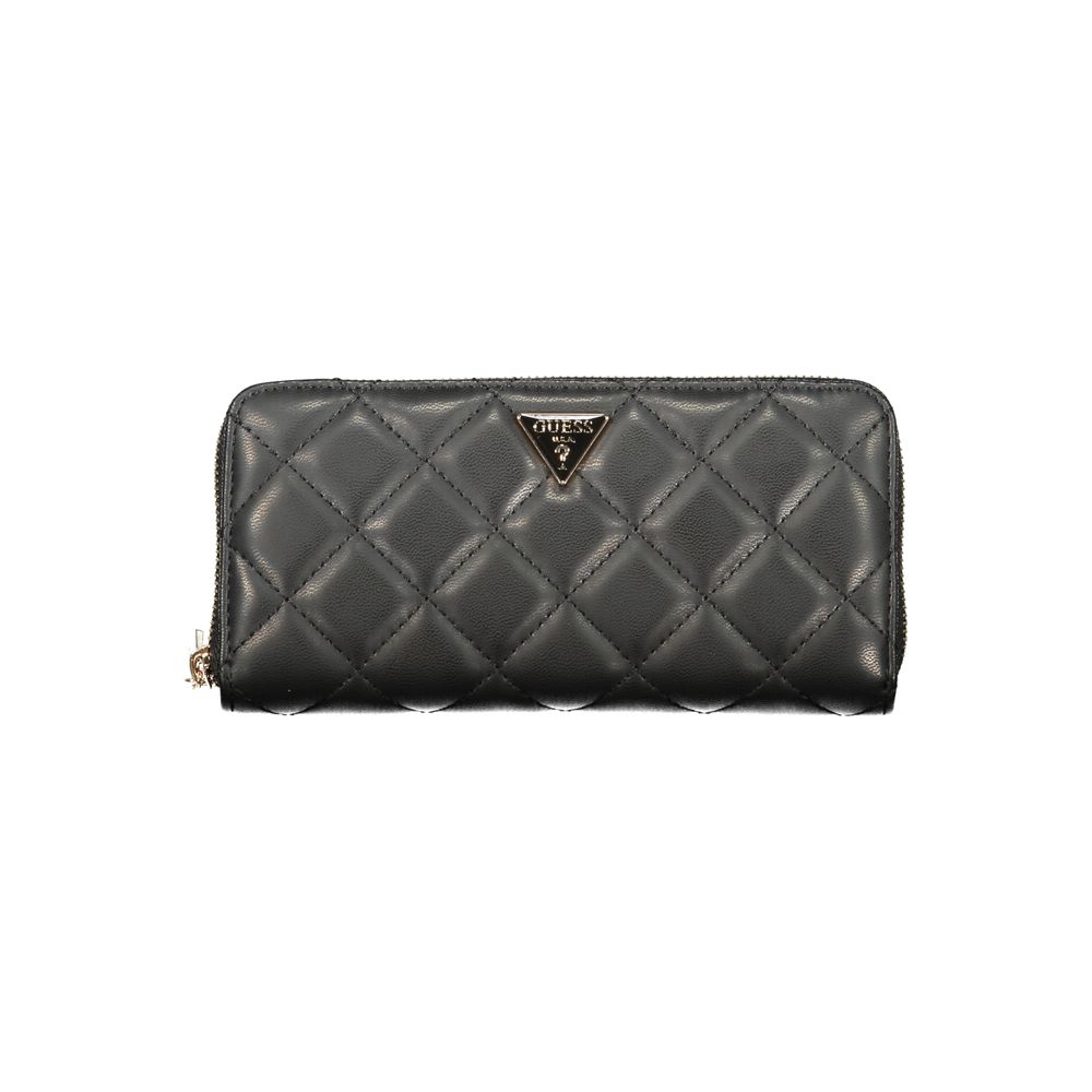 Black Polyurethane Women's Wallet