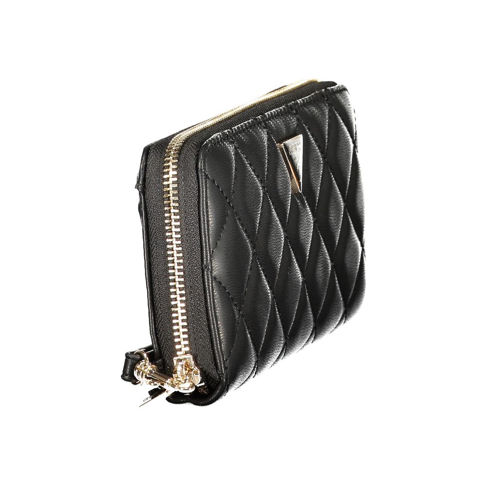 Black Polyurethane Women's Wallet
