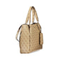 Beige Polyurethane Womens Bag