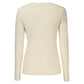 Beige Cotton Women T-Shirt