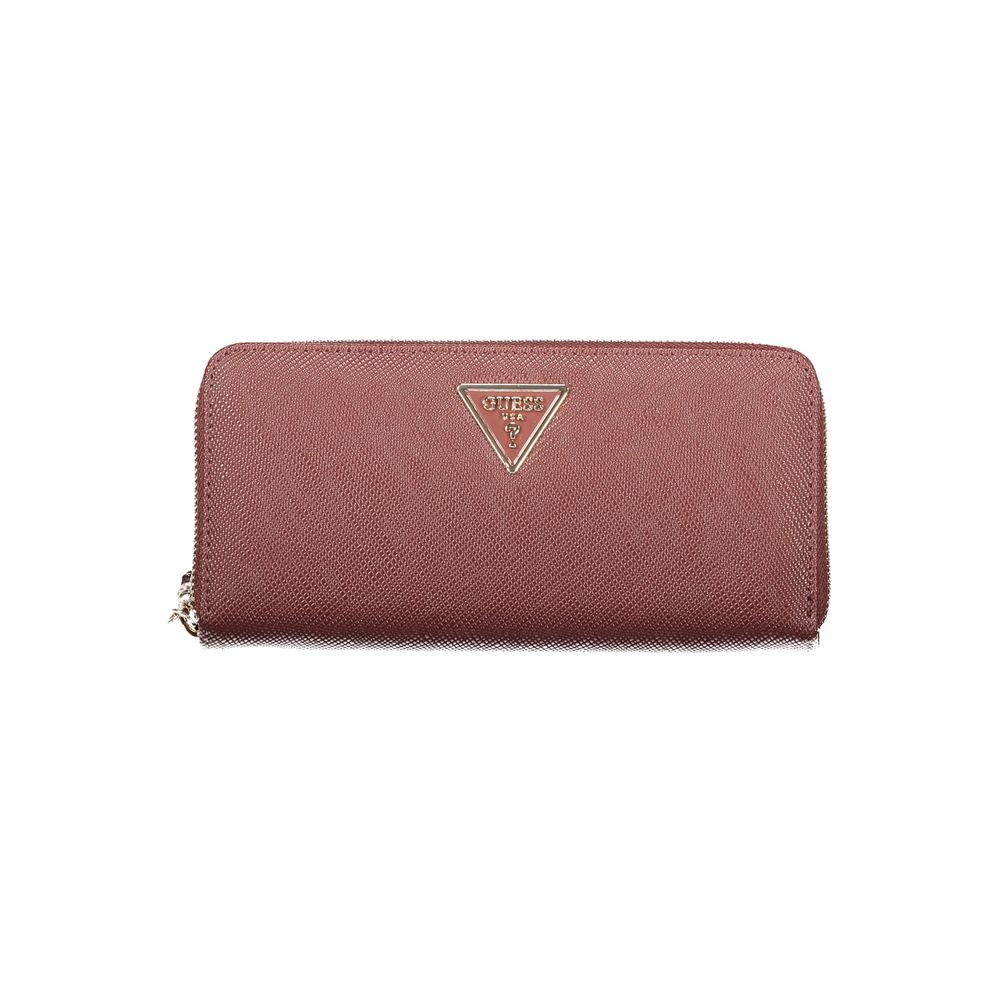 Brown Polyurethane Women Wallet