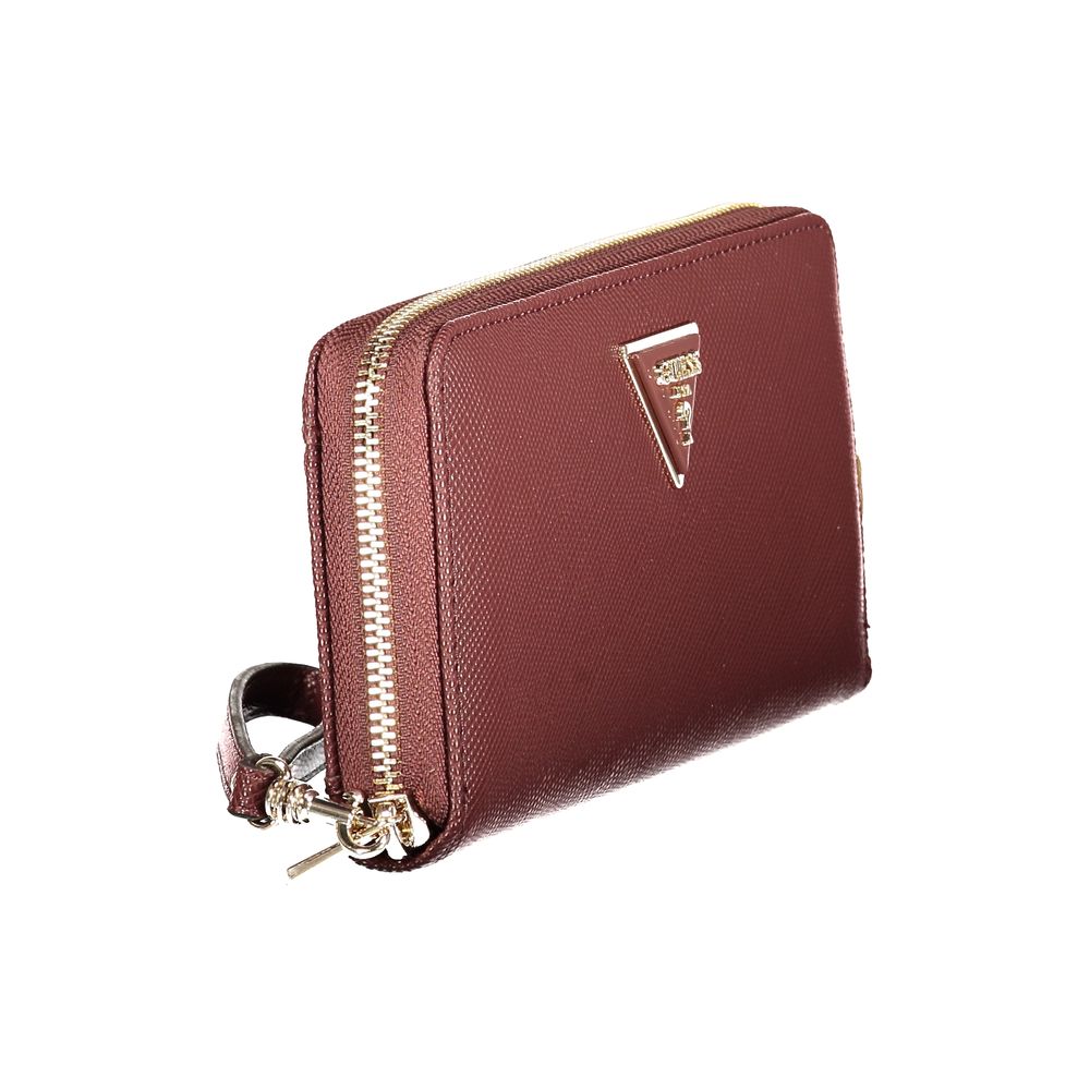 Brown Polyurethane Women Wallet