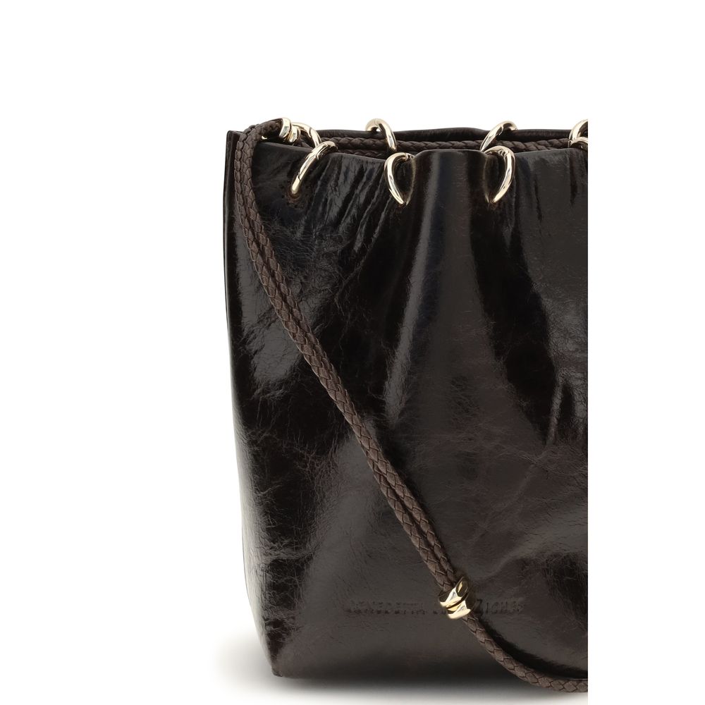 Black Calf Leather Bos Taurus Backet Bag