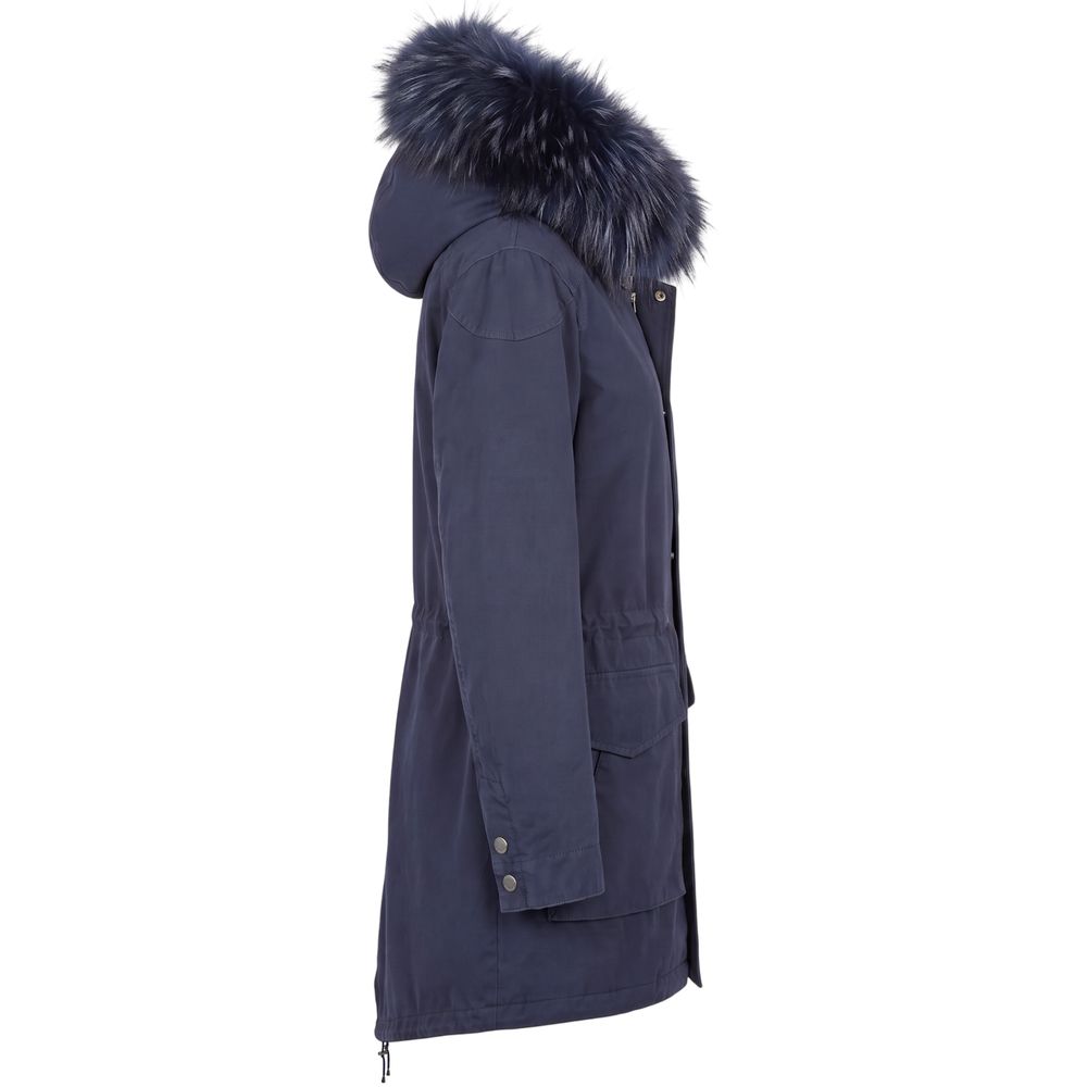 Blue Cotton Women's Jacket