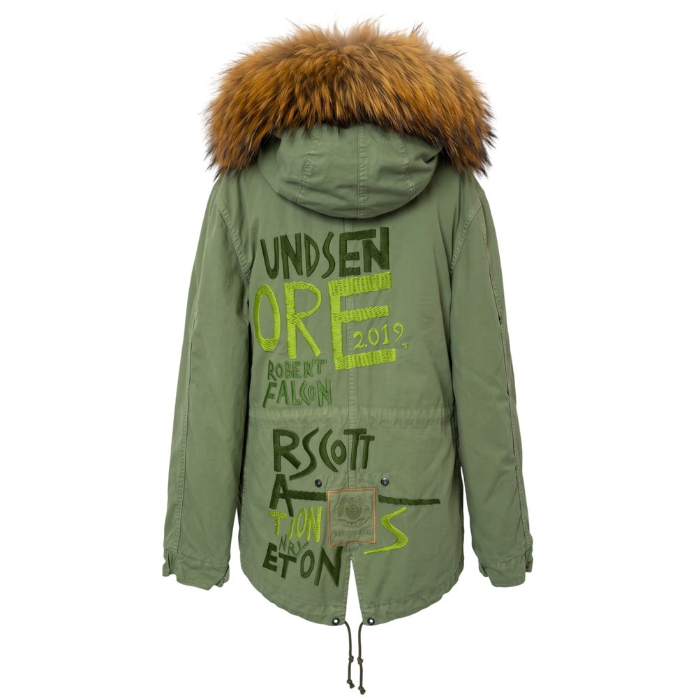 Green Cotton Women's Jacket