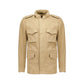 Beige Cotton Full-Length Jacket
