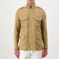 Beige Cotton Full-Length Jacket