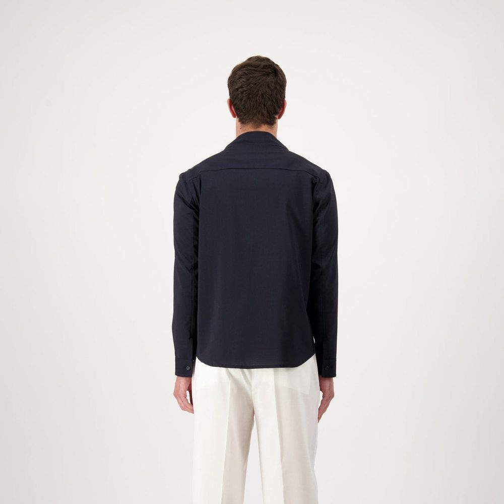 Navy Blue Virgin Wool Jacket
