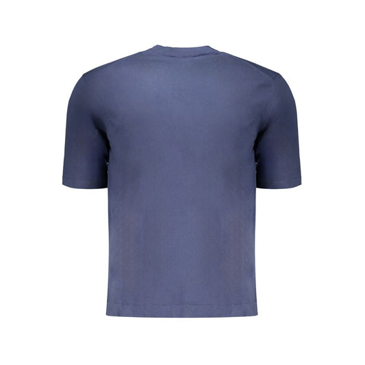 Blue Cotton Men's T-Shirt