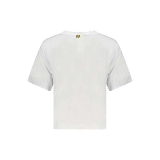 White Cotton Women T-Shirt