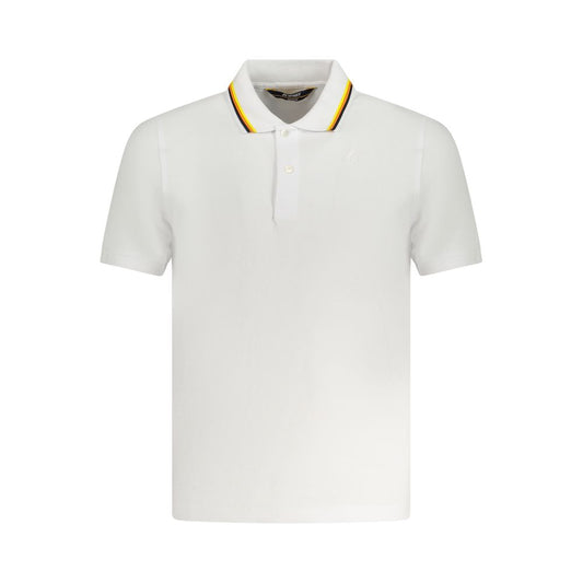 White Cotton Men Polo Shirt