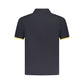 Blue Cotton Men Polo