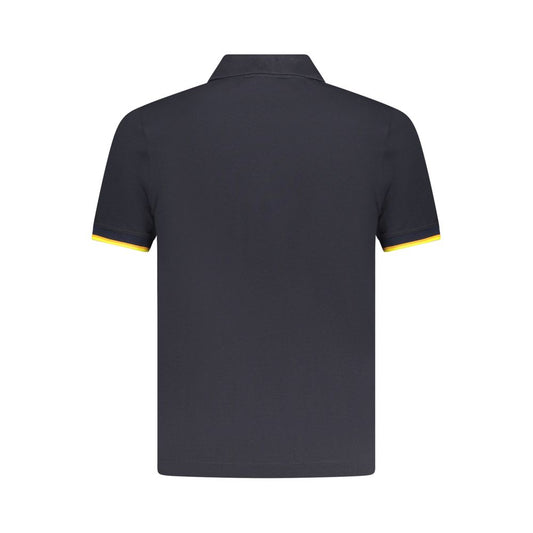 Blue Cotton Men Polo