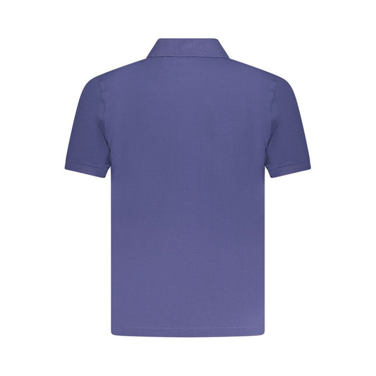 Blue Cotton Men's Polo Shirt