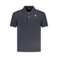 Blue Cotton Men Polo