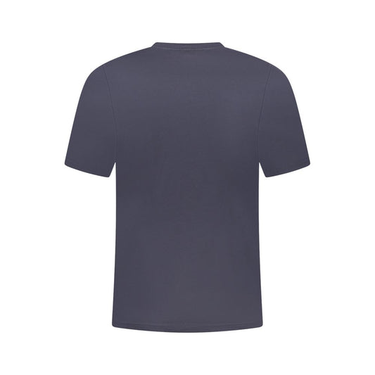 Blue Cotton Men T-Shirt