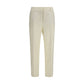 Beige Wool Oves Aries Cropped Pants