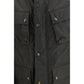 Bicolor Cotton Full-Length Jacket