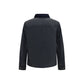 Blue Cotton Full-Length Jacket
