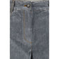 Gray Cotton Jeans Denim