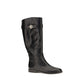 Black Calf Leather Bos Taurus Lace-Up Boots
