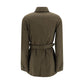Bicolor Cotton Full-Length Jacket