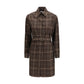 Brown Cotton Casual Dress