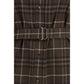 Brown Cotton Casual Dress