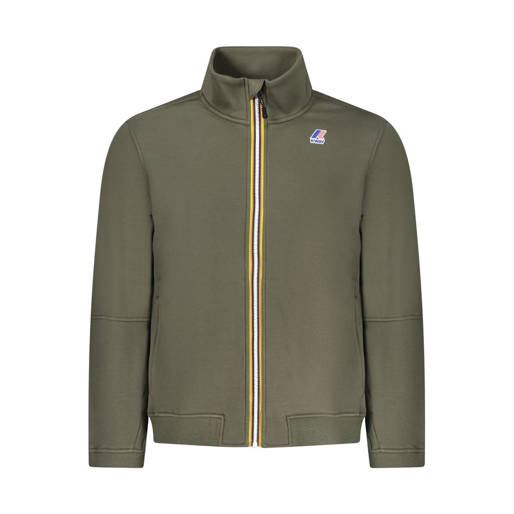 Green Cotton Men Sweater