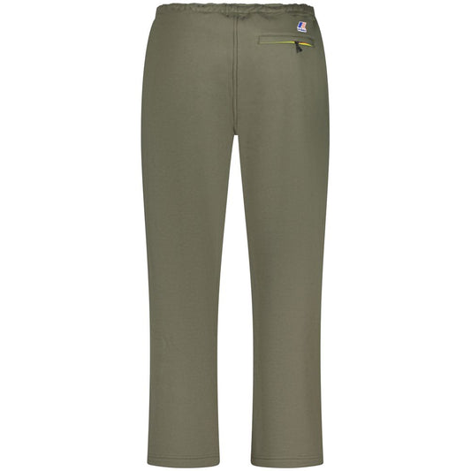 Green Cotton Men Trouser