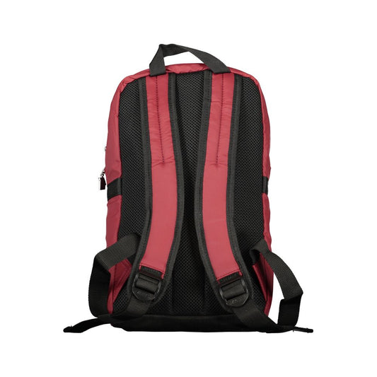 Red Polyamide Unisex Backpack