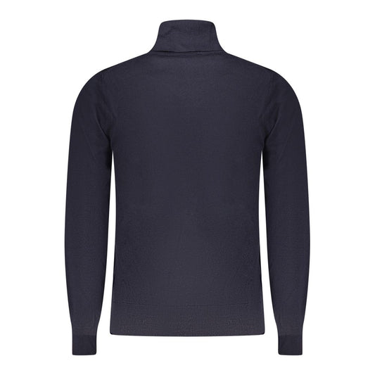 Blue Wool Men Sweater