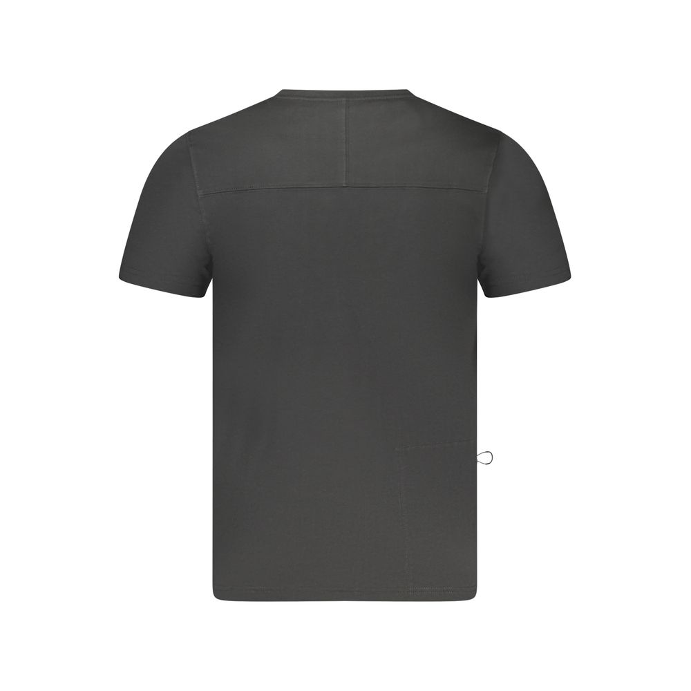 Black Cotton Men T-Shirt