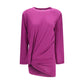 Purple Cotton Long Sleeve T-Shirt