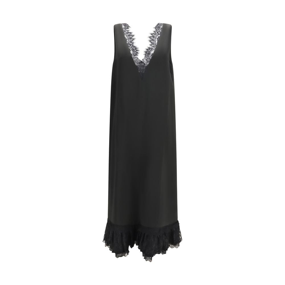 Black Acetate Casual Dress