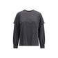 Gray Cotton Long Sleeve T-Shirt