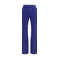 Blue Cotton Straight-Leg Jeans