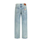 Blue Cotton Relaxed Fit Jeans