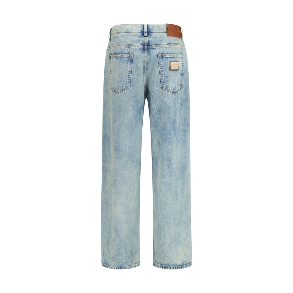 Blue Cotton Relaxed Fit Jeans