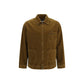 Brown Cotton Full-Length Jacket