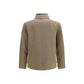 Brown Cotton Full-Length Jacket