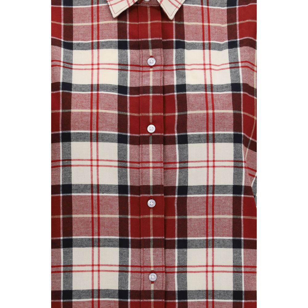 Red Cotton Pattern Shirt