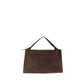 Brown Suede Leather Handbag