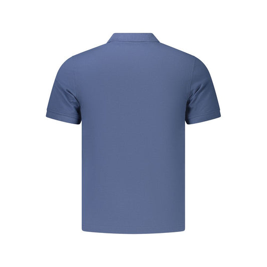Blue Cotton Men's Polo Shirt