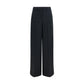 Black Acetate Casual Pants